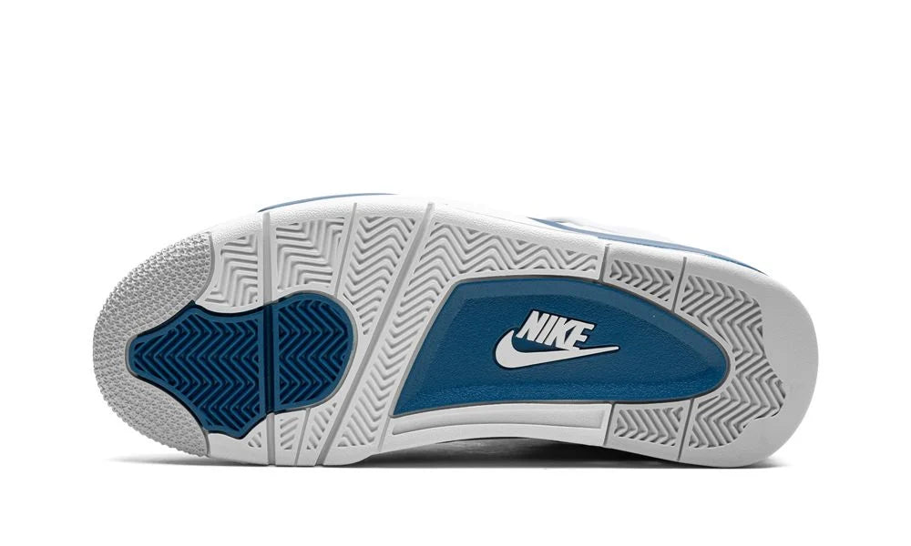 Nike air jordan 4 retro blue and white sale